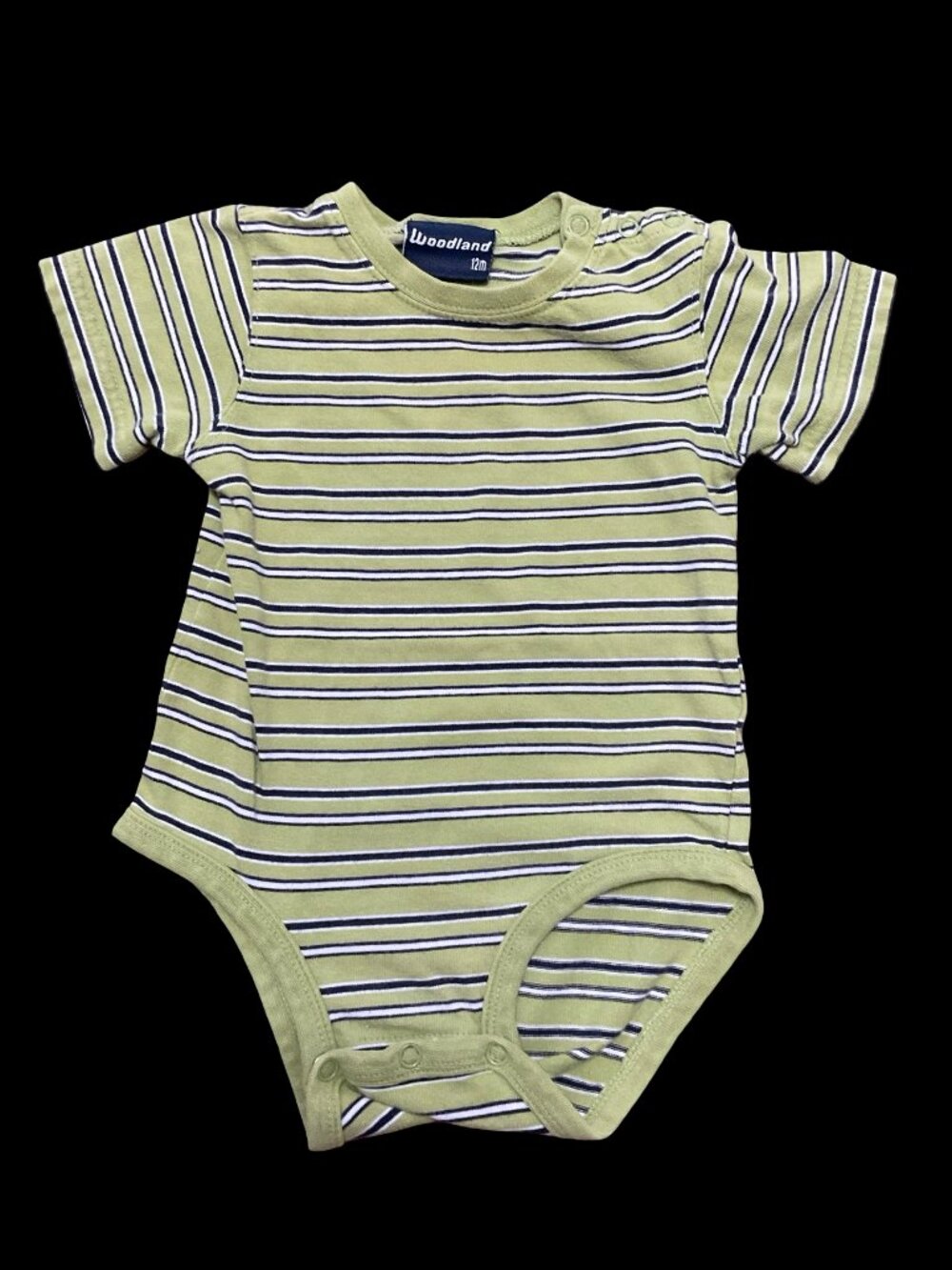 🌻10/$25 - Green/Navy Striped Tee Onesie